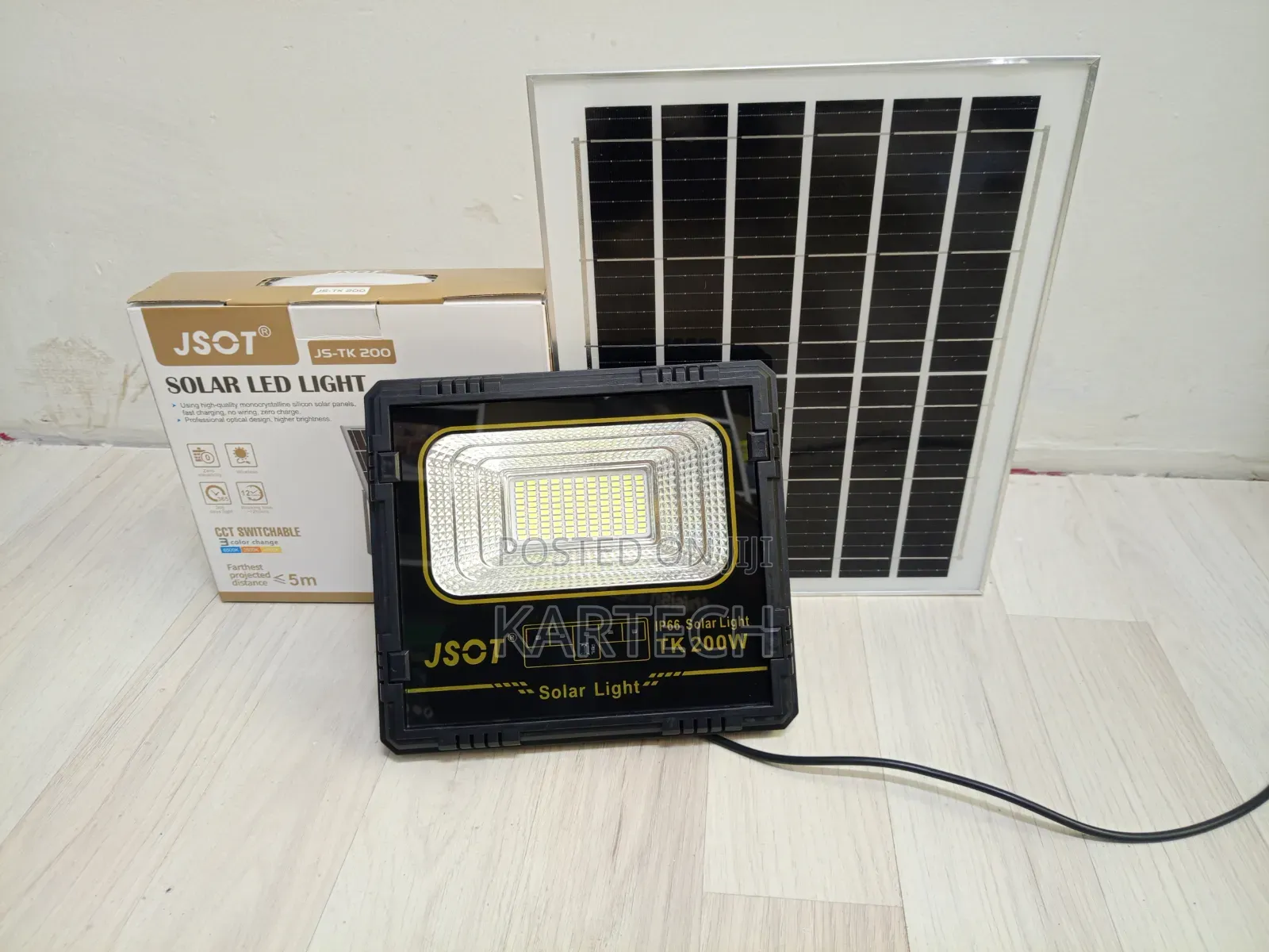 JSOT TK 200W Solar LED Flood Light With Solar Panel