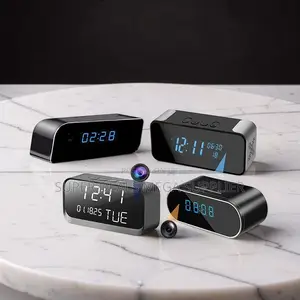Motion Detection Ultra HD WiFi Alarm Table Clock Hidden Spy Camera