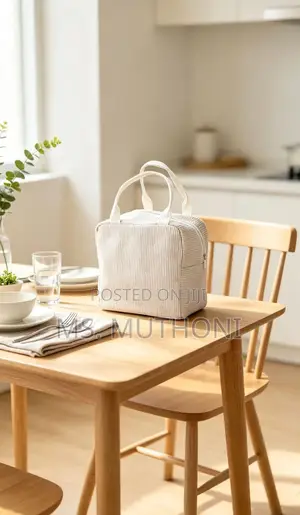Soft Corduroy Fabric Insulated Lunch Bag*