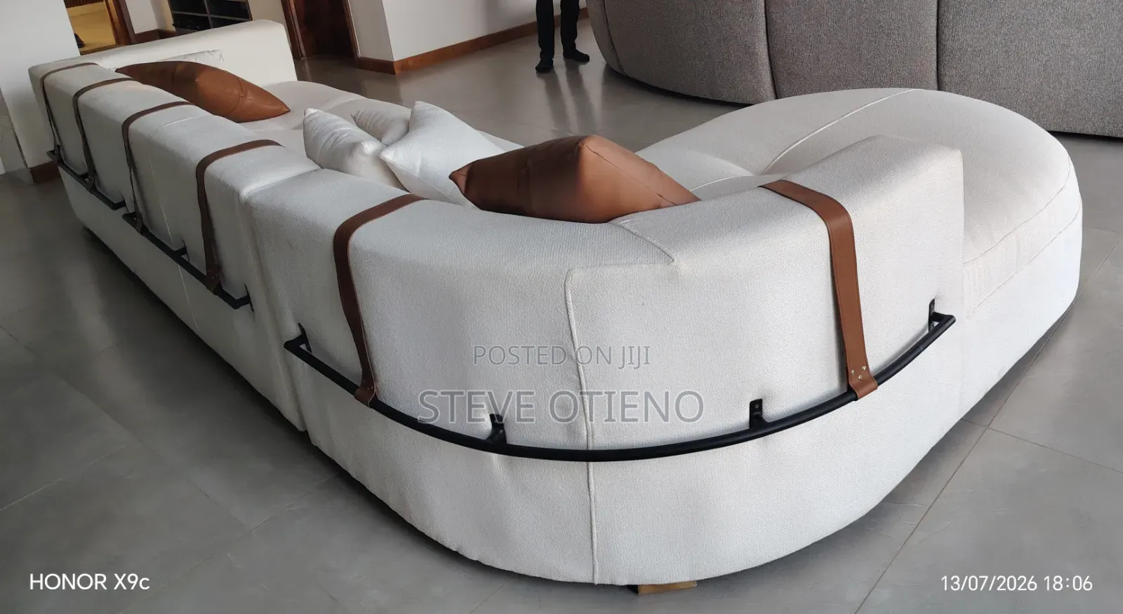 Curved L Shaped Sofa Set