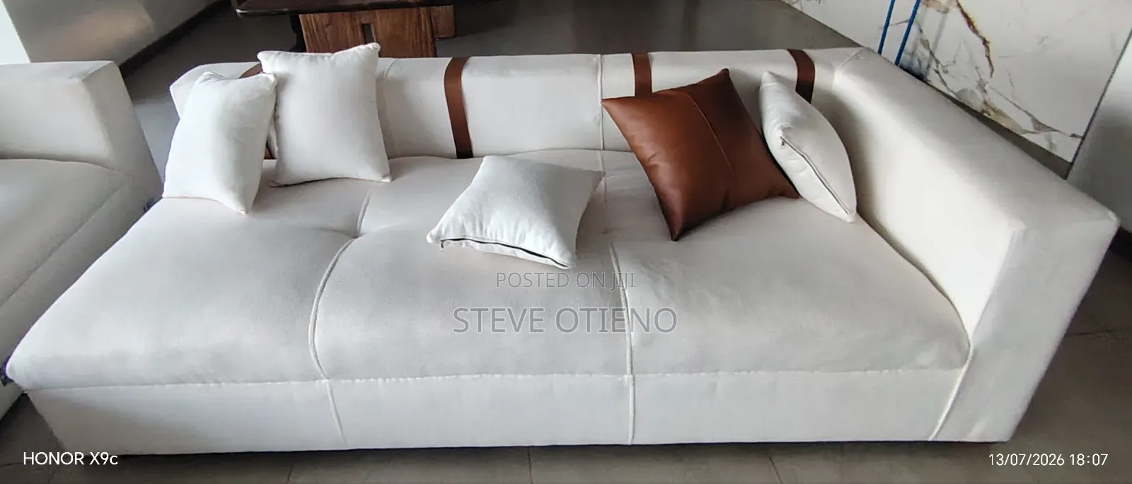 Curved L Shaped Sofa Set