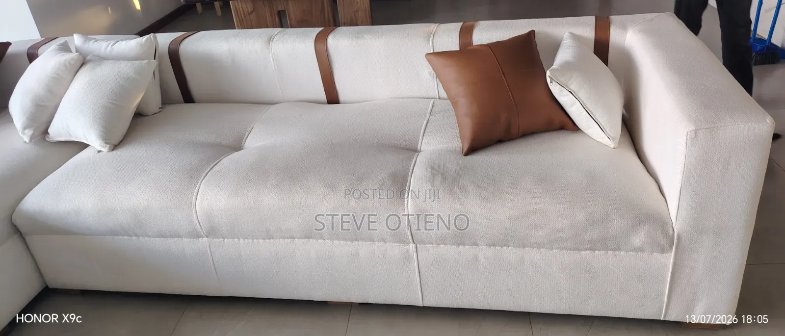 Curved L Shaped Sofa Set