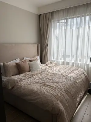Beige 6 by 6 Bed With Orthopedic Fibre Mattress