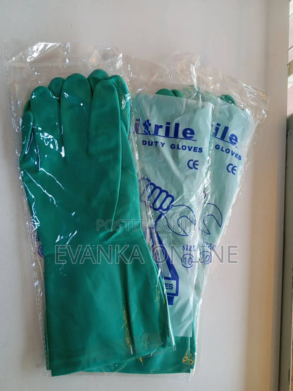 Blue Heavy Duty Nitrile Gloves - Size 10