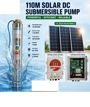 Doyin 110M Solar DC Submersible Pump Complete Kit (1100W, 120V)
