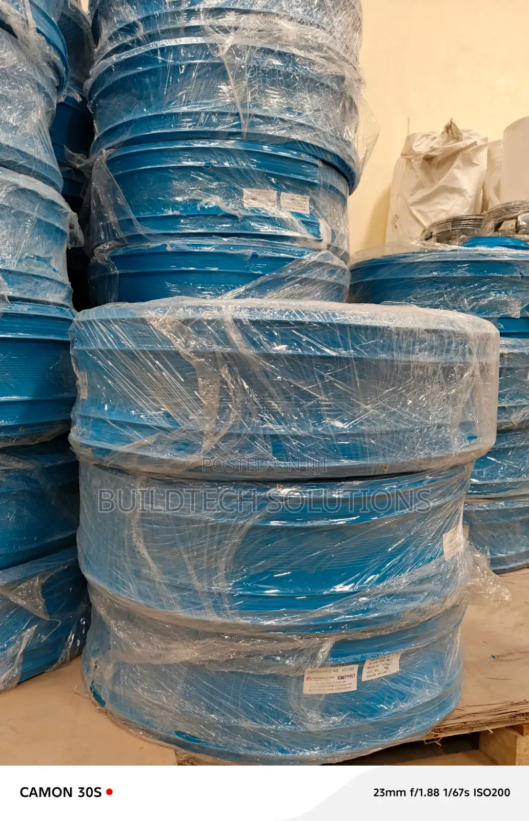 Blue PVC Waterbar 150mm 15mtrs