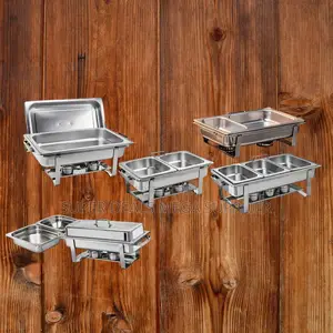 Catering-Grade Stainless Steel Compartment Chafing Dish Food Warmer