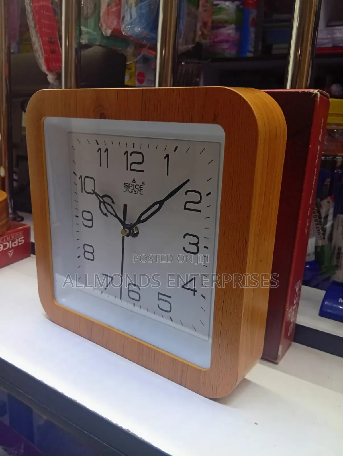 Spice Quartz Squared Wall Clock- 25CM by 25CM