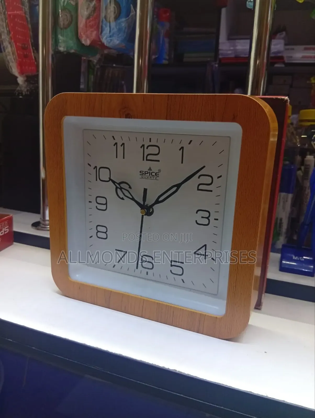 Spice Quartz Squared Wall Clock- 25CM by 25CM