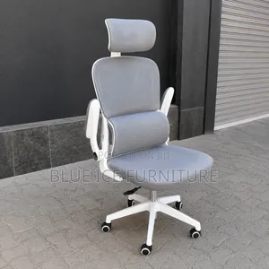 Adjustable Computer Office Desk White Grey
