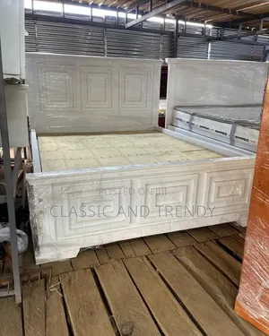 5x6 White Wooden Bed.