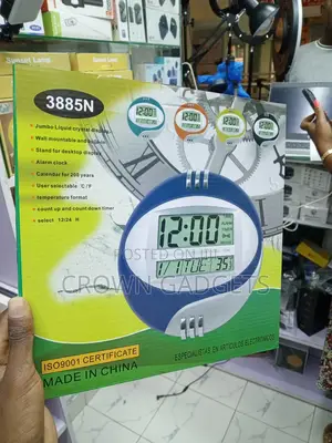 Kadio 3885N Jumbo LCD Clock With Timer Temperature Display
