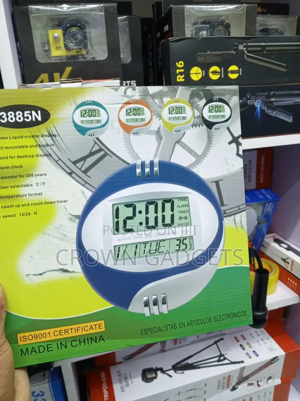 Kadio 3885N LCD Calendar Clock With Countdown Timer