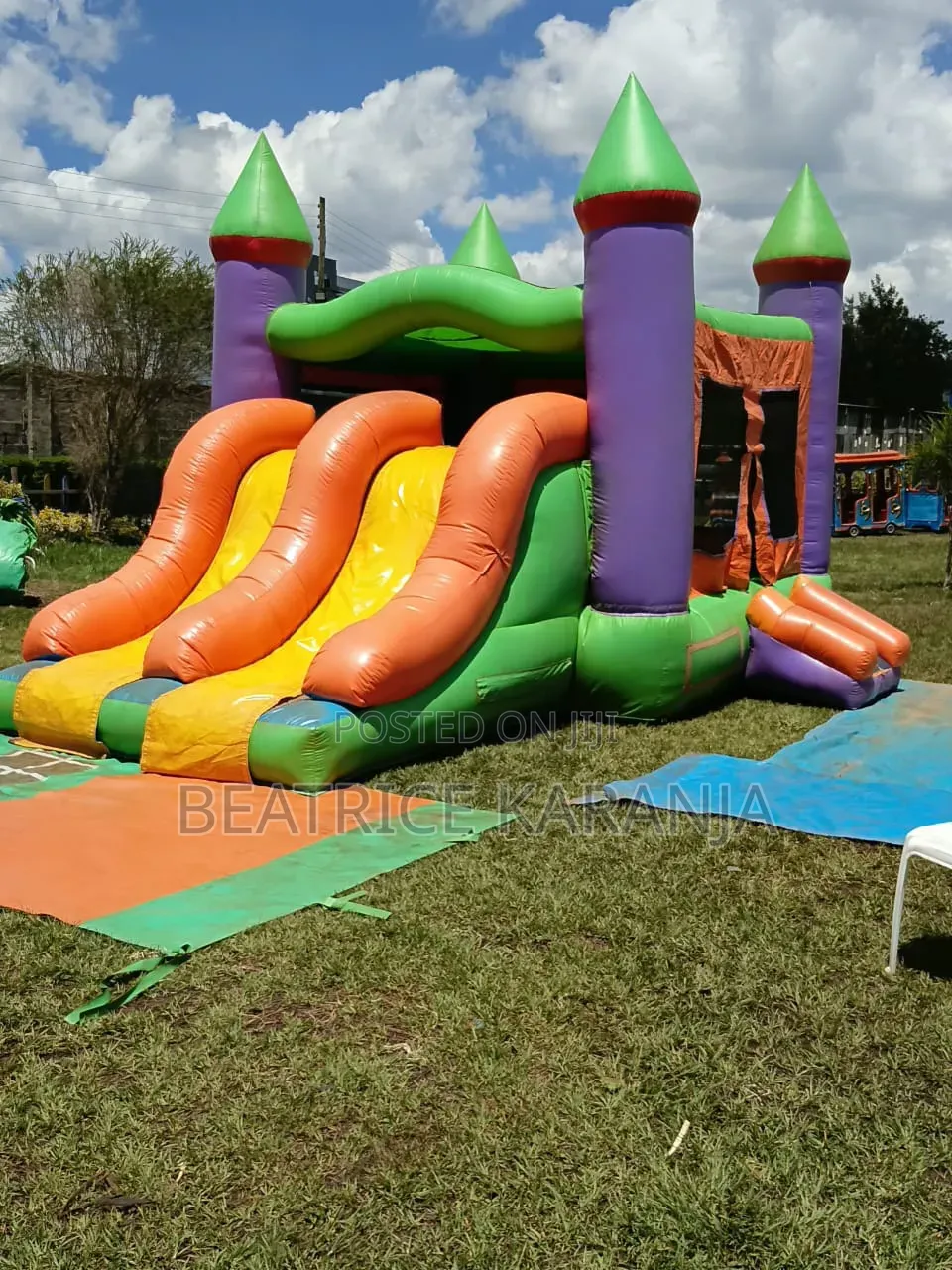 Inflatable Double Slide Bouncing Castel for Hire