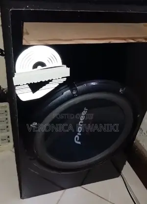 Pioneer Bass Speaker With Cabinet and Wiring
