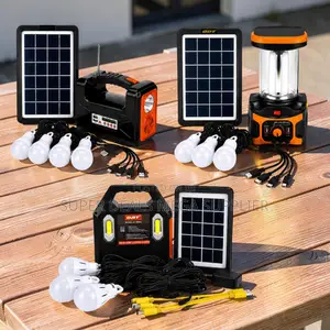 Home Lighting DAT Solar Lighting System Kits With Rechargeable Battery