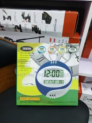 Kadio 3885N LCD Wall Clock Calendar Timer for Home Office