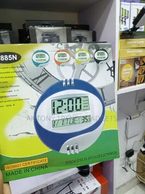 Kadio 3885N LCD Thermometer Clock With Alarm Function