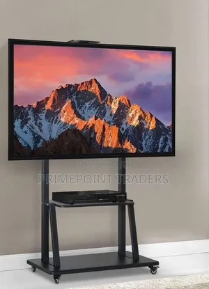 TV Trolley,Rolling TV Cart With Wall Mount for 32–75 Inch TVs