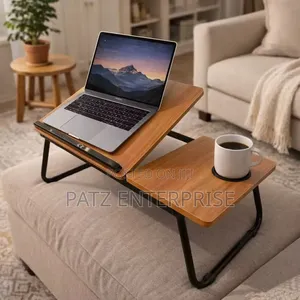 Adjustable Tilting Laptop Folding Table Stand Desk With Foldable Legs