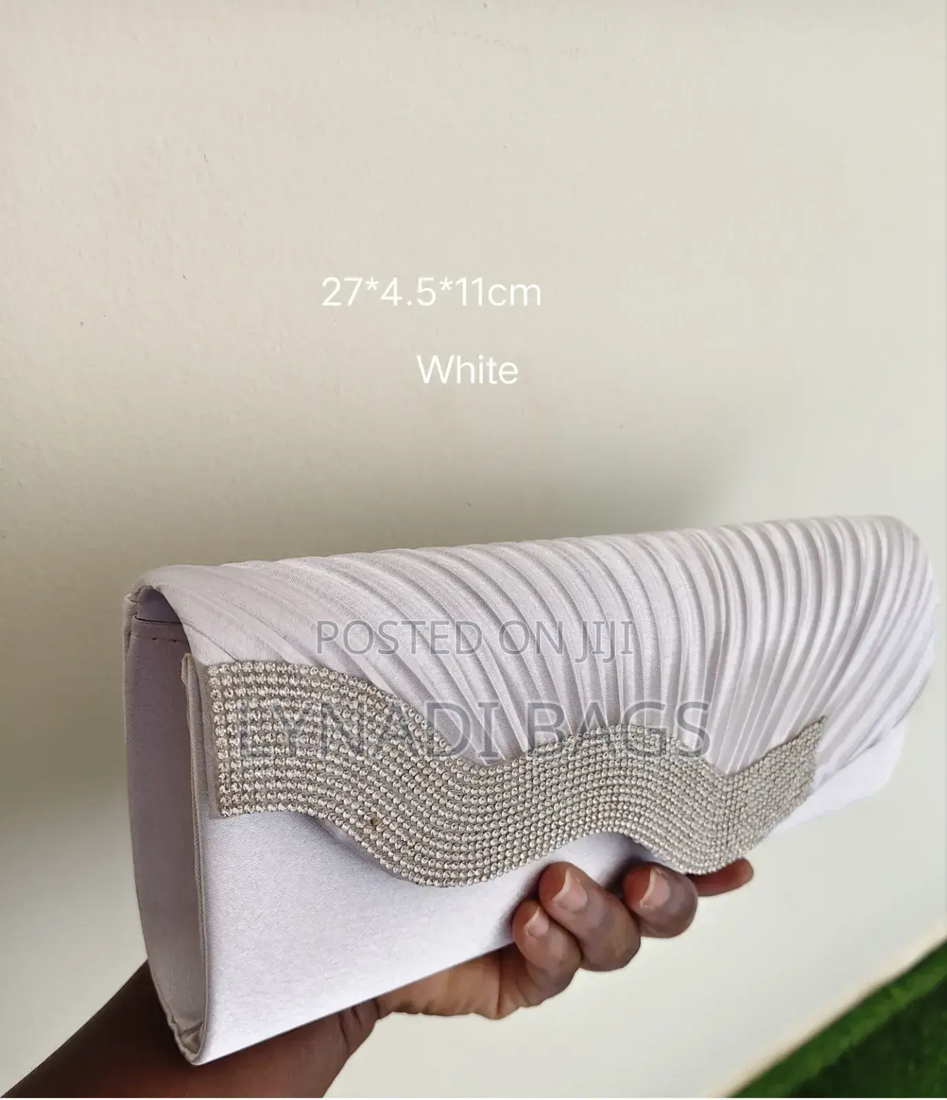 Silk Pleated Evening Clutch