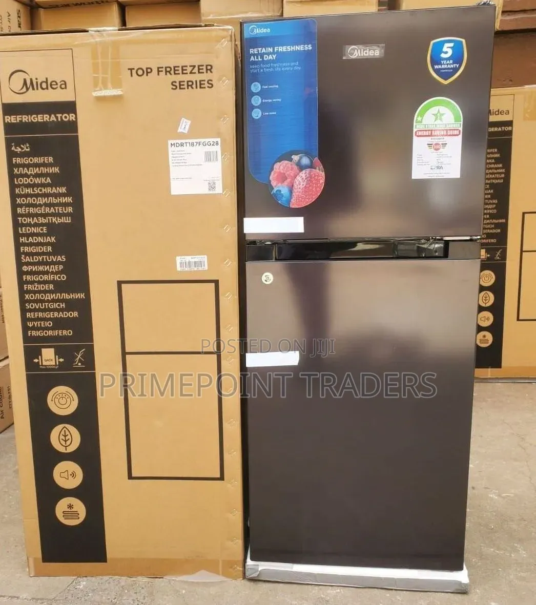 Midea Double Door Refrigerator 187 Litres Capacity
