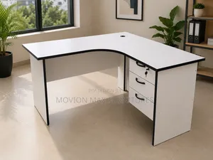 Extra Storage Lshape Office Desk
