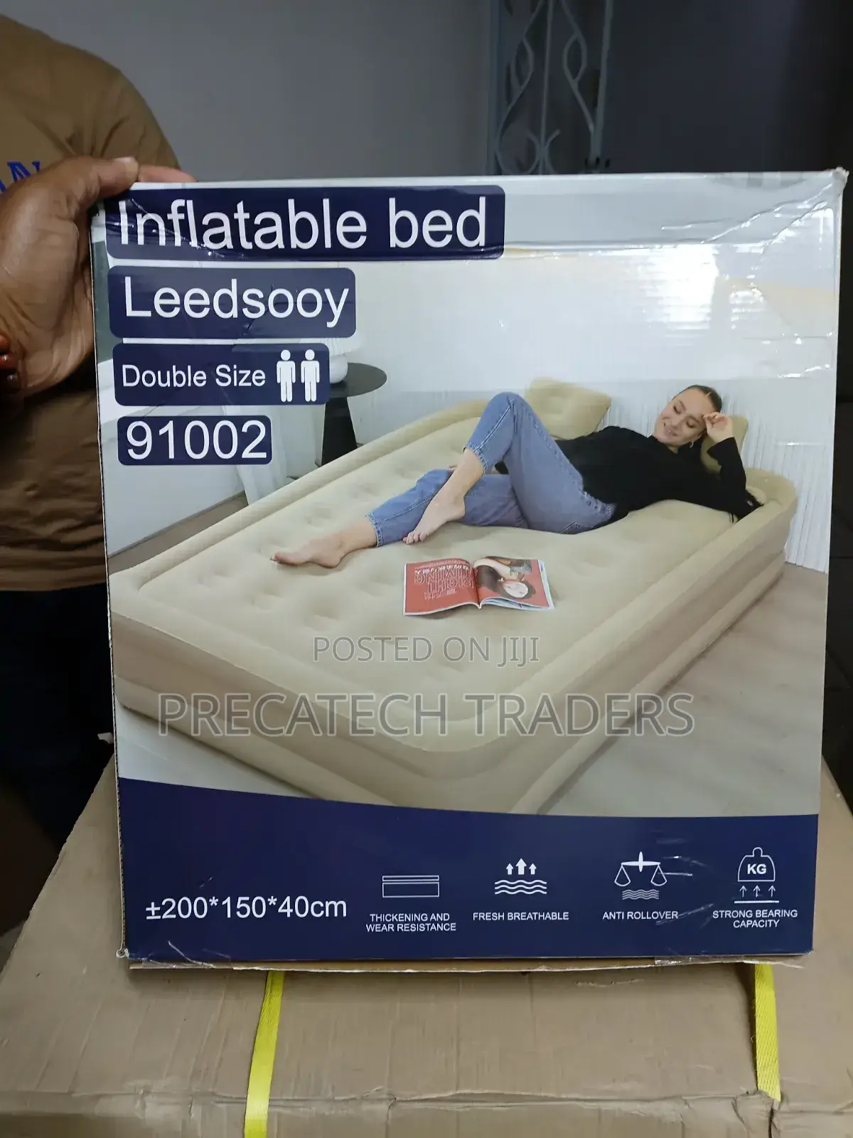 Premium Double Inflatable Bed With Strong Support