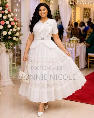 Elegant White Teyaki High Quality Dress