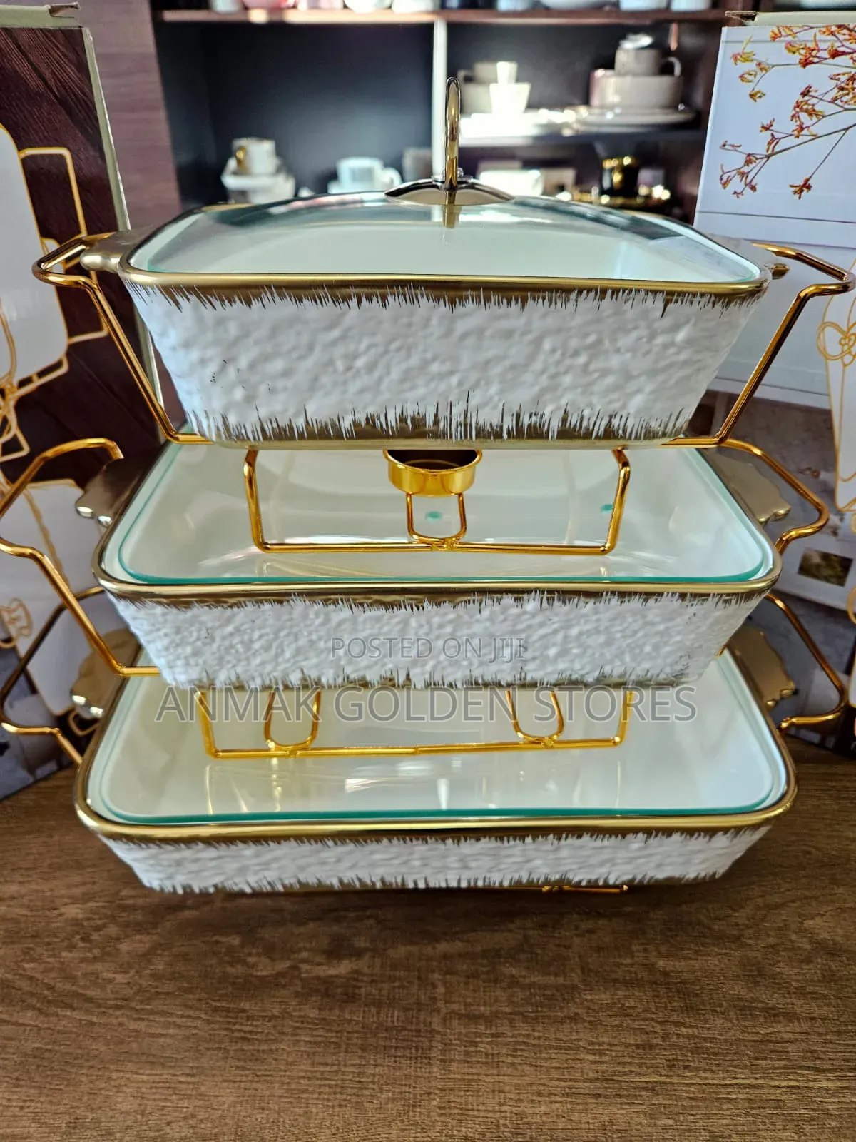 3pcs Ceramic Warmer/ Serving Bowls