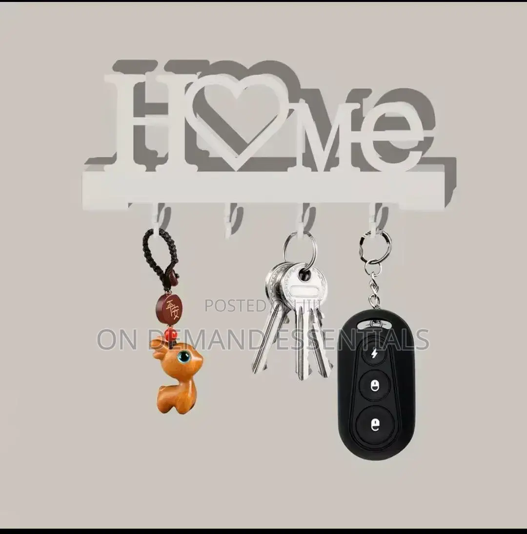 Wall Mounted Home Love Shape Key Holder Rack