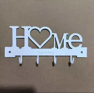 Wall Mounted Home Love Shape Key Holder Rack