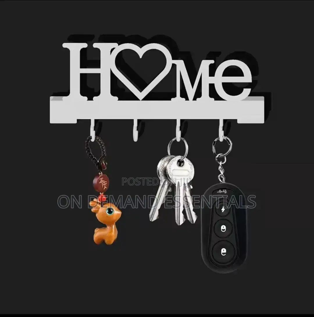 Wall Mounted Home Love Shape Key Holder Rack