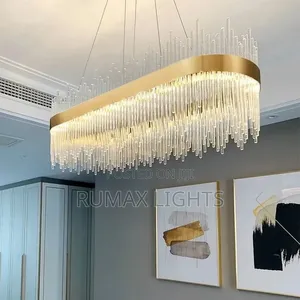 Modern Linear Crystal Chandelier