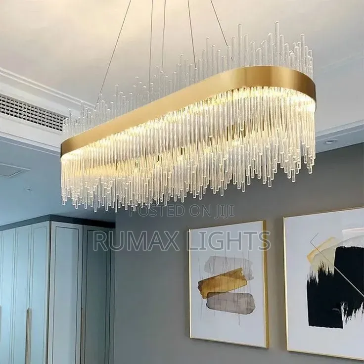 Modern Linear Crystal Chandelier