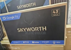 Skyworth 43-Inch UHD Google Smart TV – HDR10, Voice Control