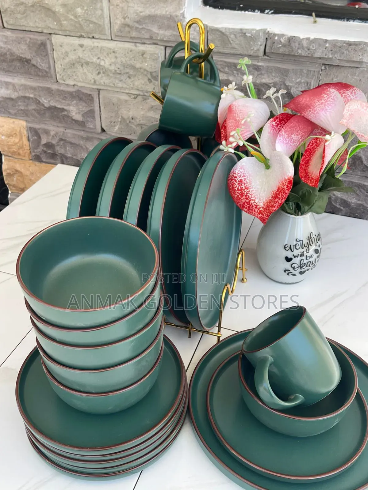 Emerald Green Dinner Set