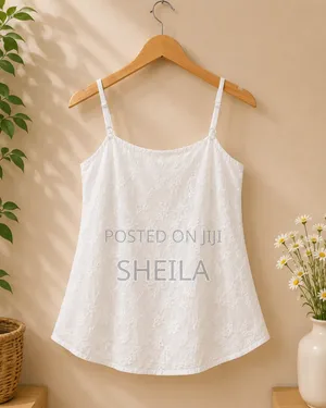 White Embroidered Camisole Top