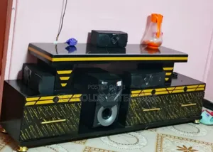 Executive Modern - TV Stand With Marble Coating and Light Bulb