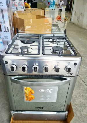 Gnix 3+1 60*60 Standing Gas Cooker With Electric Oven 
- Cast Iron