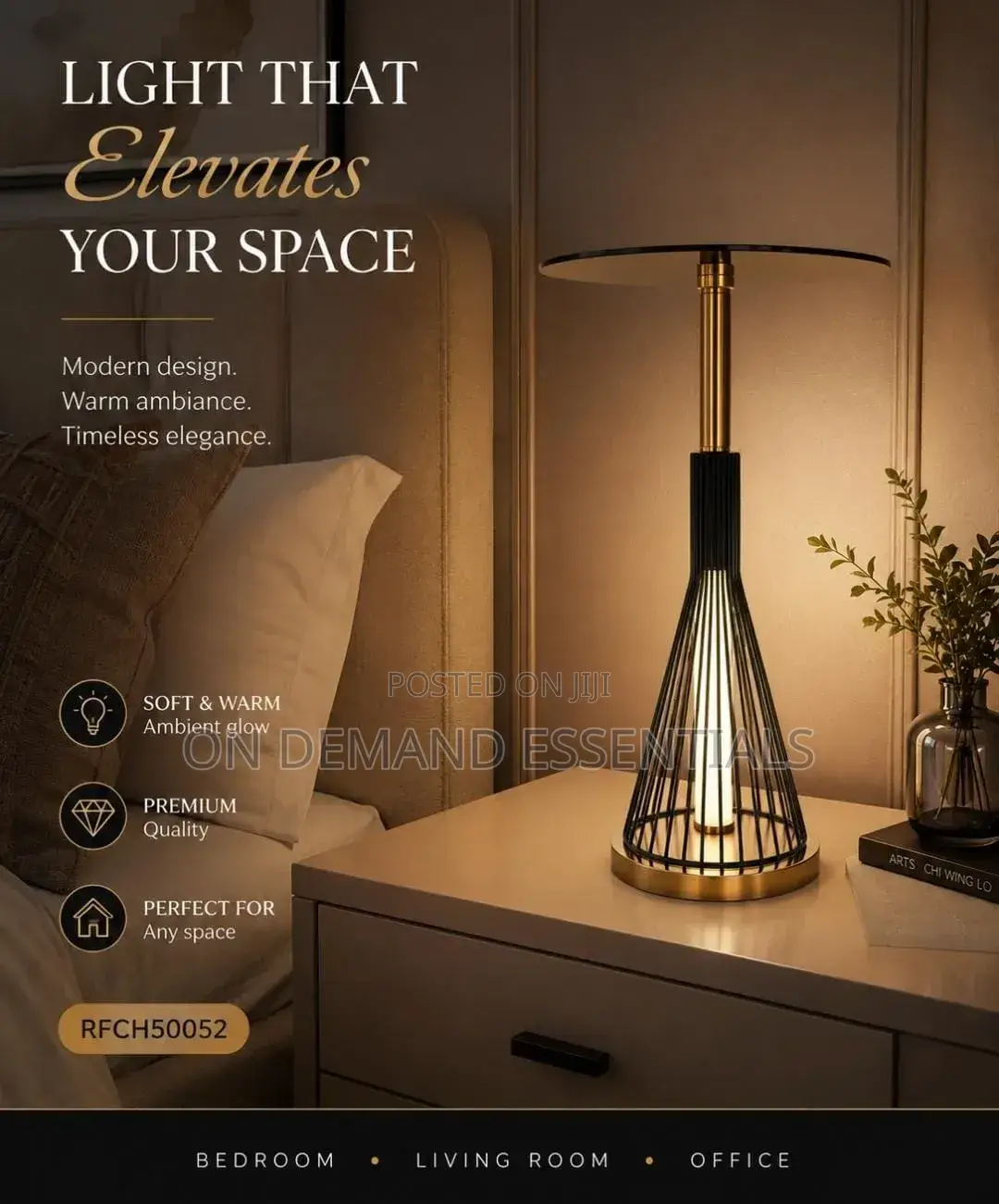 Caged Bedside Lamp/Table Modernist Minimalist Table Lamp