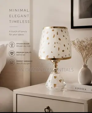 Simple Golden Polka Bedside Lamp