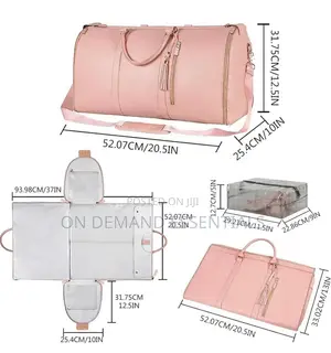 Convertible Duffle Bags for 2 in 1 Foldable PU Leather Garment Bags