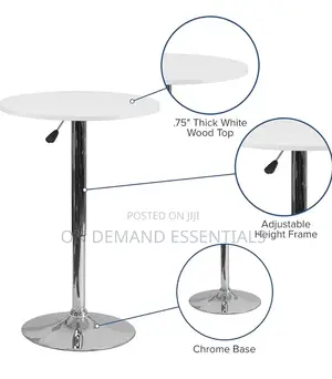 Round Adjustable Height Dining/Cocktail Table