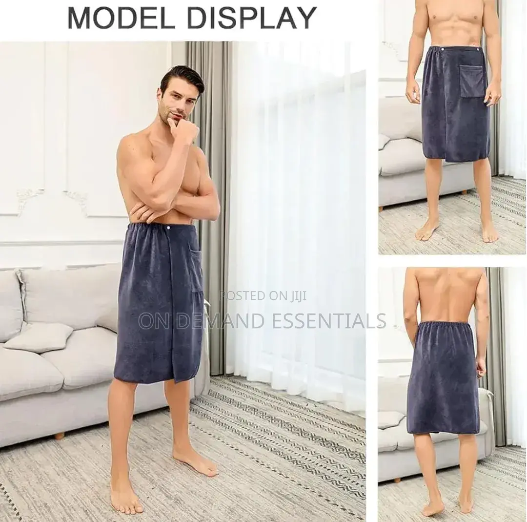 Bath Towel Wrap for Men,Adjustable Sauna Towels,Pocket Design