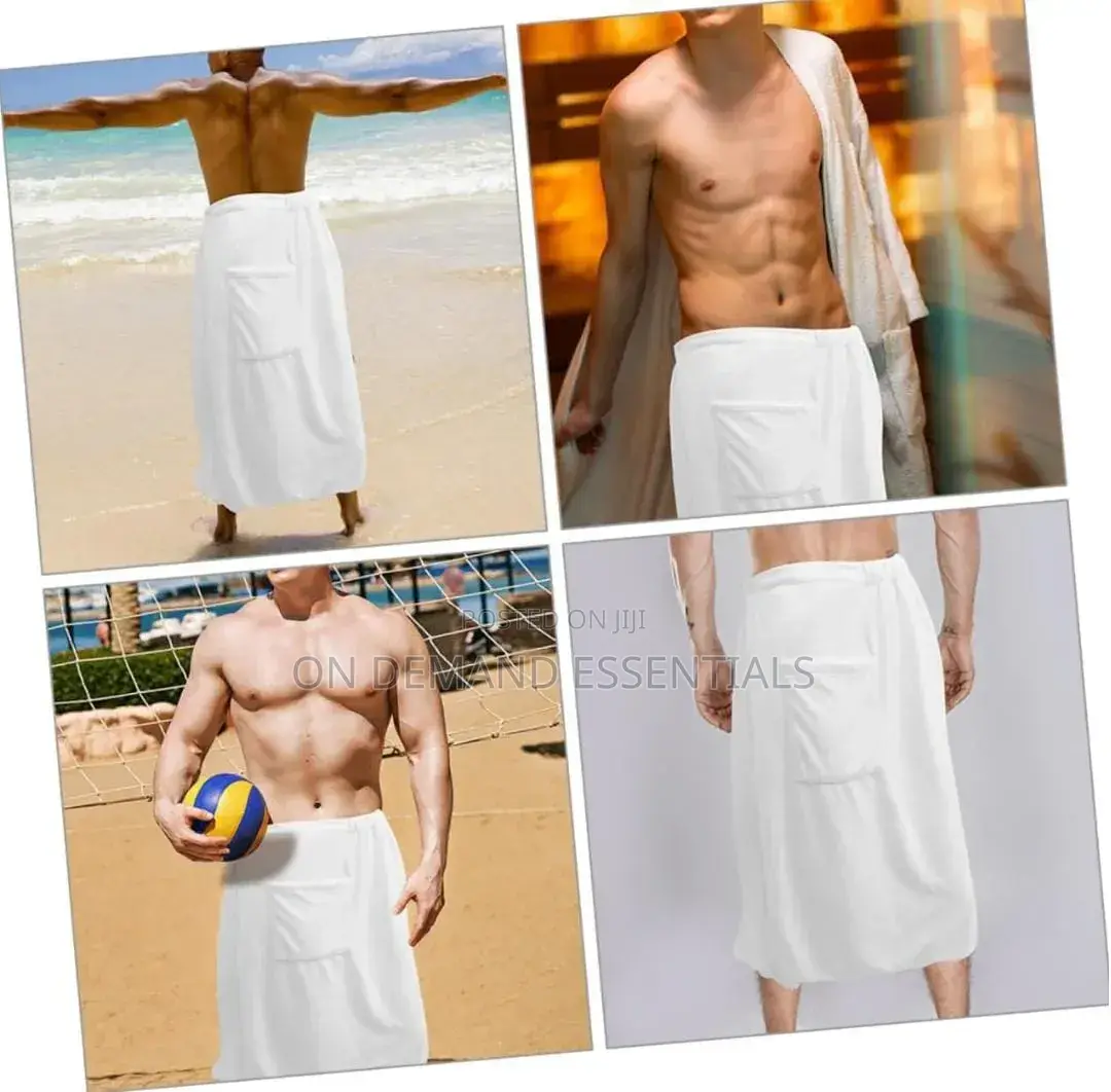 Bath Towel Wrap for Men,Adjustable Sauna Towels,Pocket Design