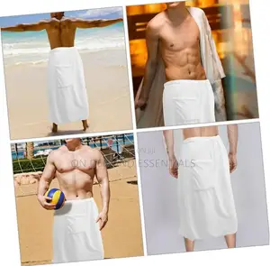 Bath Towel Wrap for Men,Adjustable Sauna Towels,Pocket Design