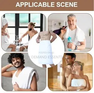 Bath Towel Wrap for Men,Adjustable Sauna Towels,Pocket Design