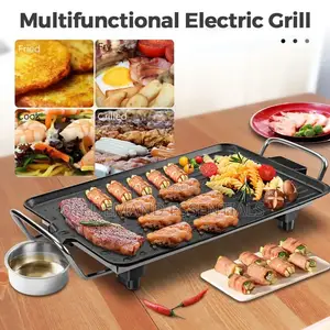 ELECTRIC BBQ GRILL PAN, Baking Grill Tray, Non-Stick Rectangular