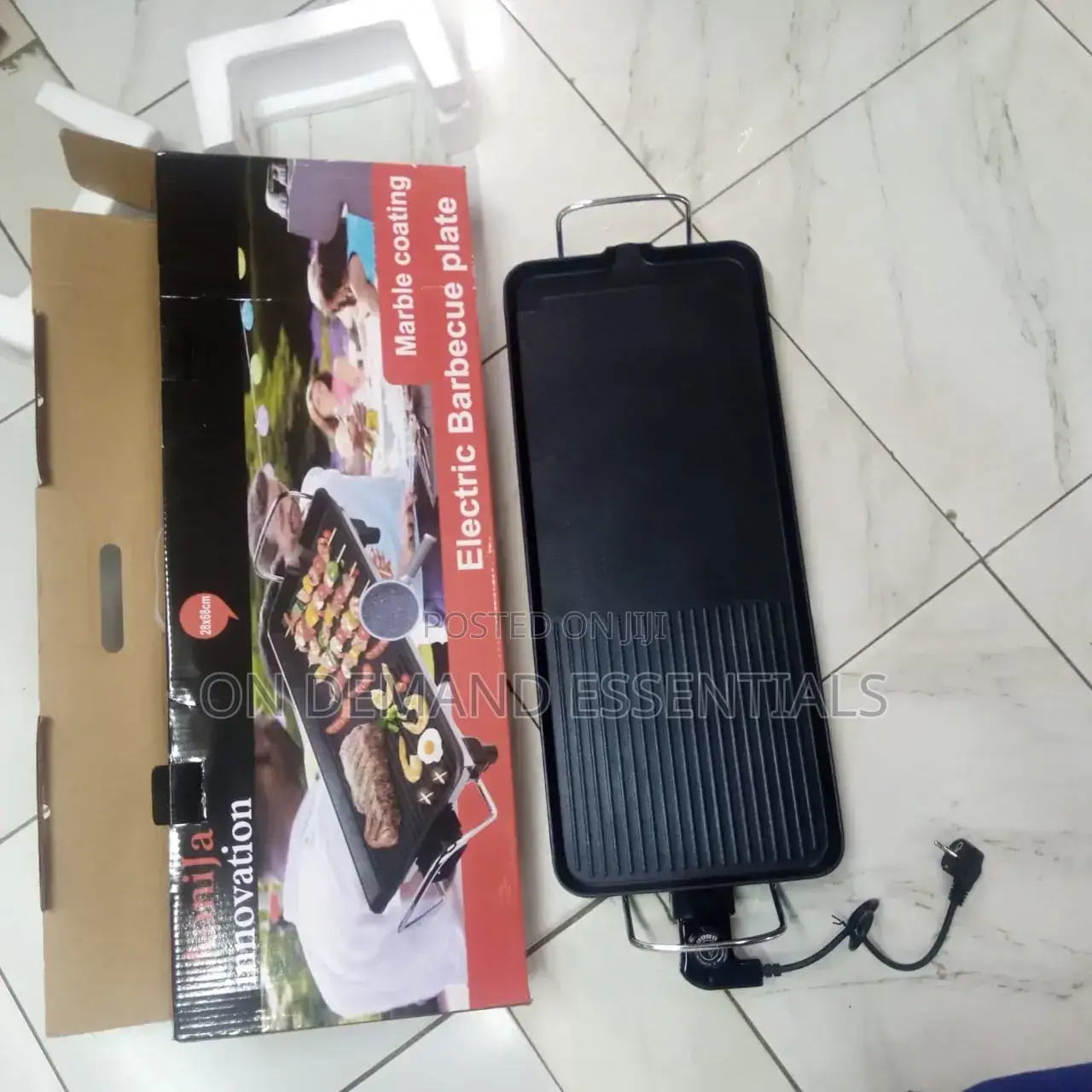 ELECTRIC BBQ GRILL PAN, Baking Grill Tray, Non-Stick Rectangular